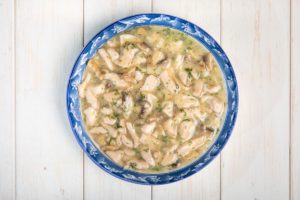 Pui cu ciuperci si usturoi