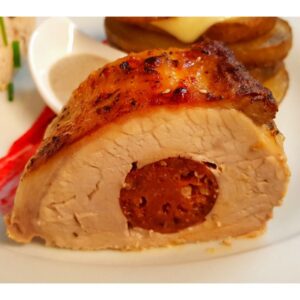 Cotlet de porc umplut cu chorizo