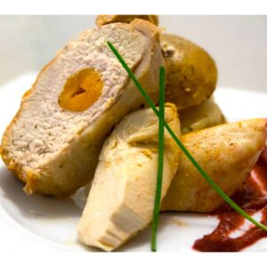 Cotlet de porc umplut cu caise